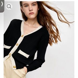 Jing black and white cardigan - new without tags